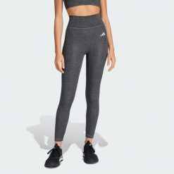 Legginsy Optime Essentials Workout Heather 7/8. Szare legginsy Adidas, s, bez wzorów, z elastanu. Za 219.00 zł.