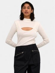 Karen by Simonsen Bluzka Mandarina 10104770 Écru Regular Fit. Bluzki Karen by Simonsen, l, bez wzorów, z bawełny, bez kołnierzyka, bez ramiączek. Za 129.99 zł.