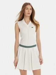 Lacoste Koszulka techniczna PF0614 Biały Slim Fit. Białe koszulki sportowe Lacoste, bez wzorów, z syntetyku, bez ramiączek, tenisowe. Za 349.99 zł.