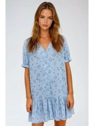 Monki Sukienka w kolorze błękitnym rozmiar: M. Niebieskie sukienki Monki, m, bez wzorów, z wiskozy, bez kołnierzyka, bez ramiączek, mini. Za 39.99 zł.