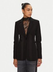 PINKO Marynarka Eracle 103032 A1MX Czarny Regular Fit. Czarne marynarki i żakiety Pinko, bez wzorów, z bawełny. Za 589.99 zł.