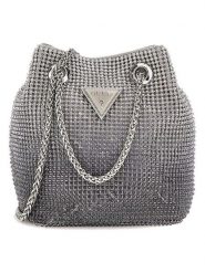 Guess Torebka w kolorze srebrno-szarym - 15 x 15 x 10 cm rozmiar: onesize. Szare torby na ramię Guess, z aplikacjami, z materiału, na ramię, bez dodatków. Za 550.36 zł.
