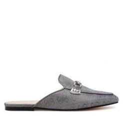 Klapki Guess. Szare klapki Guess, z aplikacjami, bez obcasa. Za 309.99 zł.