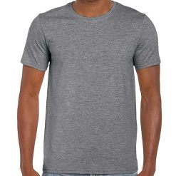 Koszulka Unisex Dla Dorosłych Softstyle Heather. Szare bluzki GILDAN, xl, bez wzorów, sportowe, bez kołnierzyka, bez ramiączek. Za 48.99 zł.