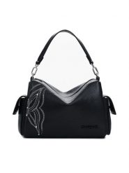 Desigual Torebka Habana 25SAXPA5 Czarny. Czarne torebki klasyczne Desigual, bez wzorów, ze skóry, bez dodatków. Za 209.99 zł.
