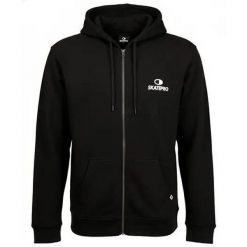 Odzież Bluza sportowa unisex SkatePro Zip Bluza z kapturem - XL - Czarny. Biała bluzy SKATEPRO, na zimę, xl, bez wzorów, z bawełny, z kapturem. Za 174.99 zł.