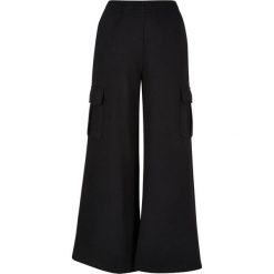 Spodnie Damskie Frotte Z Wysoką Talią I Szerokimi Nogawkami. Czarne spodnie dresowe Urban Classics, m, bez wzorów. Za 179.99 zł.