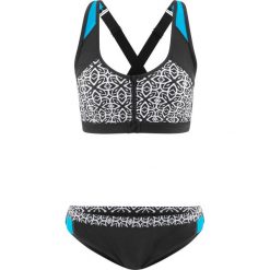 Bikini z biustonoszem bustier (2 części) bonprix czarno-biały z nadrukiem. Bielizna sportowa bonprix. Za 89.99 zł.