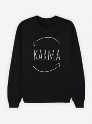 WOOOP Bluza "Karma" w kolorze czarnym rozmiar: M. Czarne bluzy Wooop, m, bez wzorów, z bawełny, bez kaptura. Za 108.99 zł.