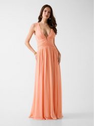 Marciano Guess Sukienka wieczorowa G6GK14 W2374 Pomarańczowy jasny Regular Fit. Brązowe sukienki Marciano Guess, z aplikacjami, z wiskozy, wizytowe, bez kołnierzyka, bez ramiączek. Za 1,649.00 zł.