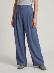MOSS COPENHAGEN Spodnie "Viana" w kolorze niebieskim rozmiar: XL. Niebieskie spodnie materiałowe Moss Copenhagen, xl, bez wzorów, z materiału, z podwyższonym stanem. Za 166.49 zł.