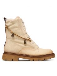 Hispanitas Botki PHI265147 Beżowy. Brązowe botki Hispanitas, bez wzorów, ze skóry, bez obcasa, na płaskiej podeszwie, bez zapięcia. Za 789.99 zł.