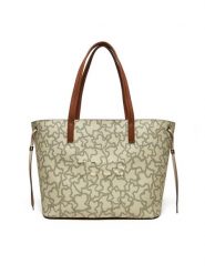 TOUS Torebka Kaos Icon 2002022001 Beżowy. Brązowe shopper Tous, bez wzorów, ze skóry, bez dodatków. Za 769.99 zł.