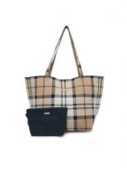 Barbour Torebka LBA0517BE71 Beżowy. Brązowe shopper Barbour, bez wzorów, z materiału, bez dodatków. Za 739.99 zł.