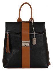 Anna Morellini Skórzany plecak "Azalea" w kolorze czarno-jasnobrązowym - 30 x 31 x 11 cm rozmiar: onesize. Brązowe plecaki Anna Morellini, bez wzorów, z materiału. Za 358.48 zł.