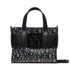 Torebka Armani Exchange. Czarne torebki klasyczne Armani Exchange, bez wzorów, bez dodatków. Za 729.99 zł.