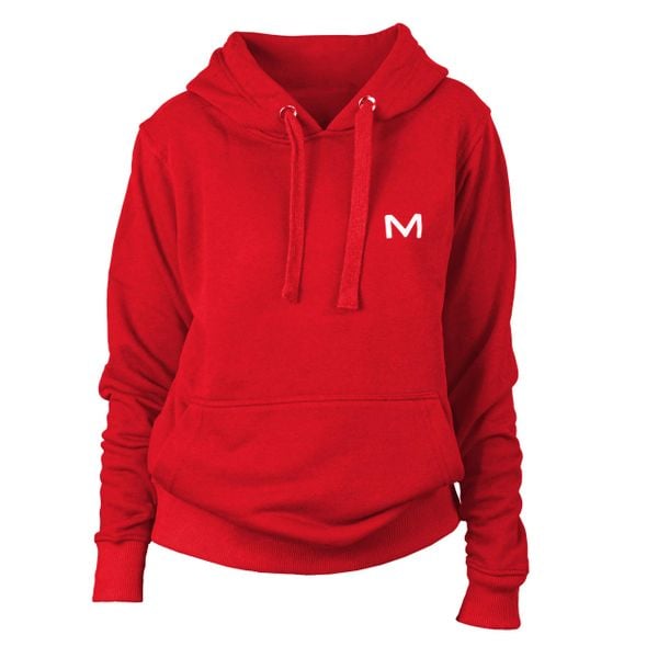 Bluza sportowa damska MOTUS. Czerwone bluzy MOTUS, l, bez wzorów, z bawełny, z kapturem. Za 147.01 zł.