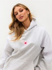 Bluza hoodie z motywem kwiatowym - Inny. Bluzy Sinsay, l, bez wzorów, bez kaptura. Za 59.99 zł.