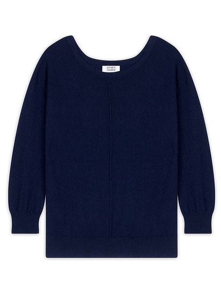 AUTHENTIC CASHMERE Kaszmirowy sweter "Faraut" w kolorze granatowym rozmiar: M. Niebieskie swetry AUTHENTIC CASHMERE, m, bez wzorów, z kaszmiru, bez ramiączek. Za 304.56 zł.