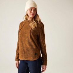 Bluza damska z kapturem Mayse. Brązowe bluzy Regatta, bez wzorów, z bawełny, z kapturem. Za 176.00 zł.