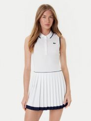 Lacoste Sukienka tenisowa EF8582 Biały Slim Fit. Białe koszulki sportowe Lacoste, bez wzorów, z syntetyku, bez ramiączek, tenisowe. Za 639.99 zł.