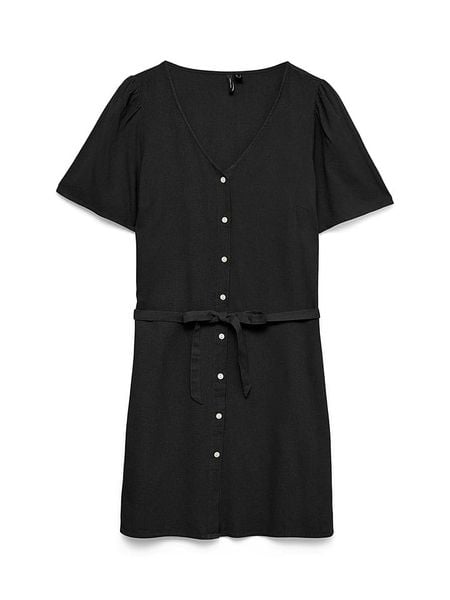 Vero Moda Sukienka w kolorze czarnym rozmiar: L. Czarne sukienki Vero Moda, l, bez wzorów, z tkaniny, bez kołnierzyka, bez ramiączek, mini. Za 99.95 zł.