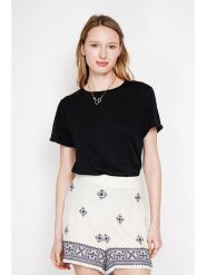 Le Jardin du Lin Koszulka w kolorze czarnym rozmiar: 38. Czarne bluzki Le jardin du lin, bez wzorów, bez kołnierzyka, bez ramiączek. Za 56.99 zł.