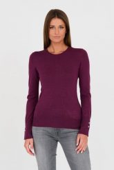 GUESS Bordowy damski cienki sweter, Rozmiar S. Czerwone swetry Guess, s, z aplikacjami, bez ramiączek. W wyprzedaży za 229.99 zł.