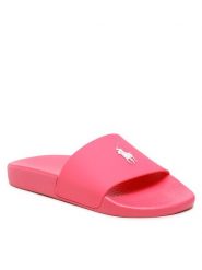 Polo Ralph Lauren Klapki Polo Slide 809892945003 Różowy. Czerwone klapki Polo Ralph Lauren, bez wzorów, z tworzywa sztucznego, bez obcasa. Za 299.99 zł.