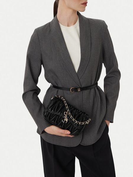 Eva Minge Torebka EO-KY-356 Czarny. Czarne listonoszki Eva Minge, bez wzorów, ze skóry, bez dodatków. Za 229.99 zł.