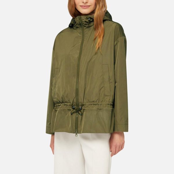 Kurtka GEOX W BULMYA PARKA Zielony. Zielone kurtki Geox, bez wzorów, z tkaniny, bez kaptura. Za 452.99 zł.