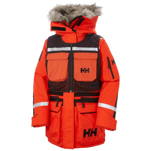 Parka dla kobiet Helly Hansen Arctic Patrol Mod 2.0. Brązowe parki Helly Hansen, na zimę, bez kaptura. W wyprzedaży za 6,542.00 zł.