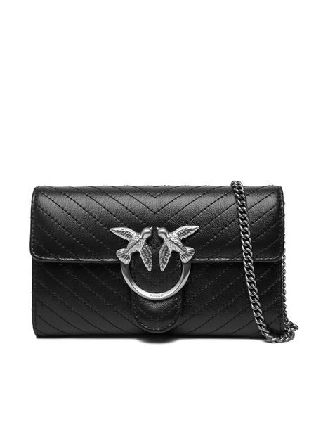 PINKO Torebka Love One Wallet Light AI 25-26 PLTT 105344 A2JC Czarny. Czarne torebki klasyczne Pinko, bez wzorów, ze skóry, bez dodatków. Za 1,149.00 zł.