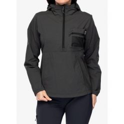 Kurtka przeciwwiatrowa damska Royal Robbins Merced Anorak. Szare kurtki sportowe ROYAL ROBBINS, bez wzorów, z softshellu, bez kaptura, trekkingowe. Za 482.99 zł.