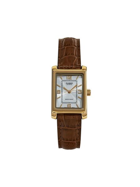 Casio Zegarek Classic LTP-1234PGL-7AEG Brązowy. Brązowe, cyfrowe zegarki Casio. Za 269.99 zł.
