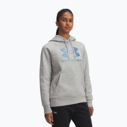 Bluza Under Armour Rival Feelce Shimmer Hoody. Szare bluzy Under Armour, bez wzorów, bez kaptura. Za 209.99 zł.