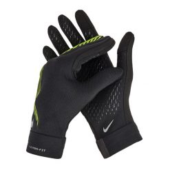 Rękawiczki Nike Academy Therma-FIT. Czarne rękawiczki Nike, bez wzorów, sportowe. Za 119.99 zł.