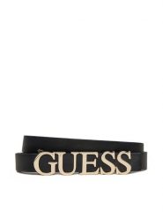 Guess Pasek Damski BW9231P5235 Czarny. Czarne paski Guess, z aplikacjami, ze skóry. Za 129.99 zł.