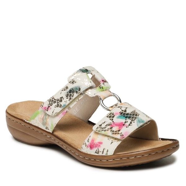 Klapki Rieker. Klapki Rieker, bez wzorów, bez obcasa. Za 279.99 zł.