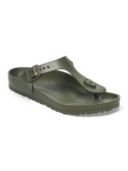 Birkenstock Japonki "Gizeh" w kolorze khaki rozmiar: 44. Brązowe klapki Birkenstock, bez wzorów, z otwartym noskiem, bez obcasa. Za 198.10 zł.