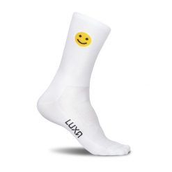 Skarpetki Rowerowe dla dorosłych LUXA Emoji. Białe skarpety LUXA, bez wzorów, z elastanu. Za 69.00 zł.