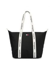 Tommy Hilfiger Torebka Tjw Ess Daily Tote AW0AW18461 Czarny. Czarne shopper TOMMY HILFIGER, bez wzorów, z materiału, bez dodatków. Za 329.99 zł.
