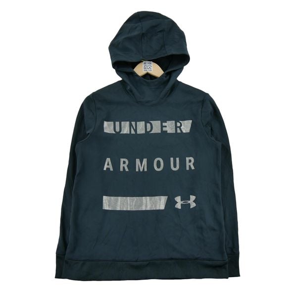 Under Armour bluza damska z kapturem. Czarne bluzy Under Armour, l, bez wzorów, z materiału, z kapturem. Za 106.46 zł.
