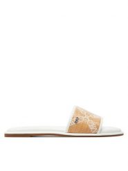 MICHAEL Michael Kors Klapki Saylor 40S4SYFS2Y Brązowy. Brązowe klapki MICHAEL Michael Kors, bez wzorów, ze skóry, bez obcasa. Za 399.99 zł.