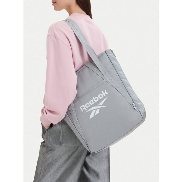 Torebka Reebok. Szare shopper Reebok, bez wzorów, bez dodatków. Za 129.99 zł.