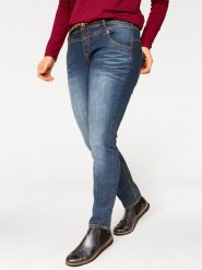 Heine Dżinsy - Regular fit - w kolorze niebieskim rozmiar: W23. Niebieskie jeansy Heine, bez wzorów. Za 70.24 zł.