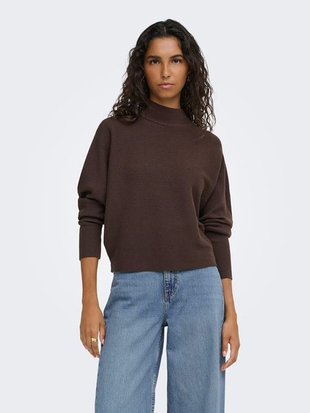 JDY Sweter w kolorze brązowym rozmiar: XS. Brązowe swetry JDY, xs, bez wzorów, prążkowane, bez ramiączek. Za 109.95 zł.