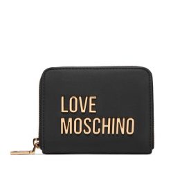 Duży Portfel Damski LOVE MOSCHINO. Czarne portfele Love Moschino, bez wzorów. Za 319.99 zł.