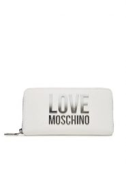 LOVE MOSCHINO Duży Portfel Damski JC5730PP0MKD0100 Biały. Białe portfele Love Moschino, bez wzorów, ze skóry. Za 319.99 zł.
