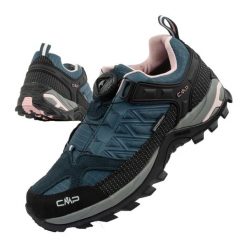 Buty damskie trekkingowe CMP Rigel wodoodporne. Czarne obuwie sportowe CMP, z materiału. Za 349.95 zł.